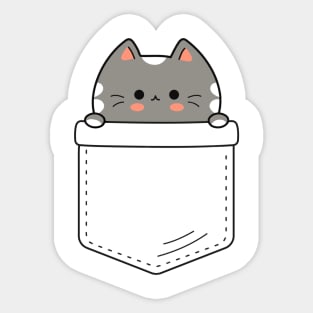 Cat in pocket Sticker